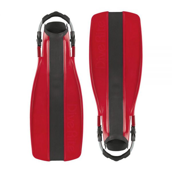 Dive Rite XT Fins with Adjustable Spring Strap - red